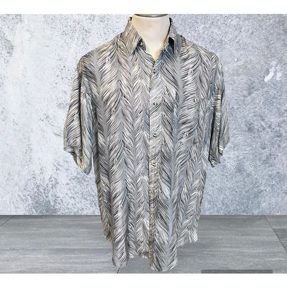 Al Alvin Silk Shirt Short Sleeve LG - Picture 1 of 4